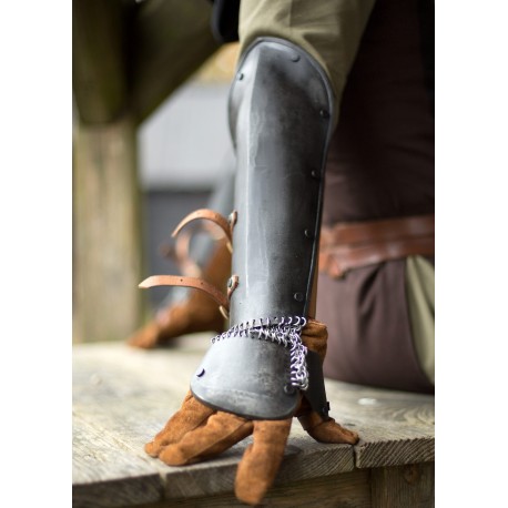 Protección de brazo Bazuband de acero oscuro Epic Armoury