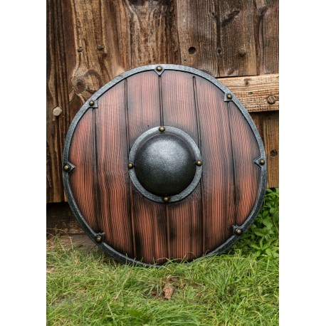 Escudo viking de 50 cm em madeira e látex para LARP
