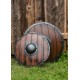 Escudo viking de 50 cm em madeira e látex para LARP