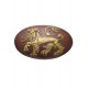 Escudo Lannister con león en relieve y montura de pared