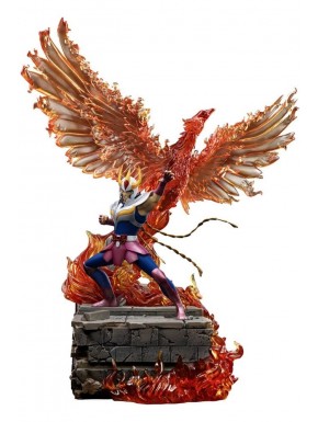 Estátua de Phoenix Ikki de Saint Seiya com luz LED