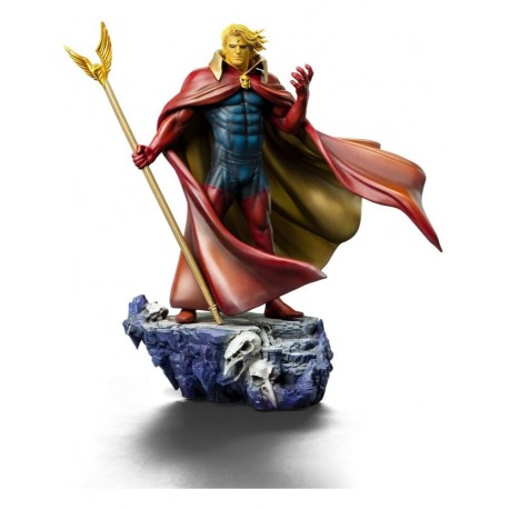 Estátua de Adam Warlock da Marvel com base rochosa