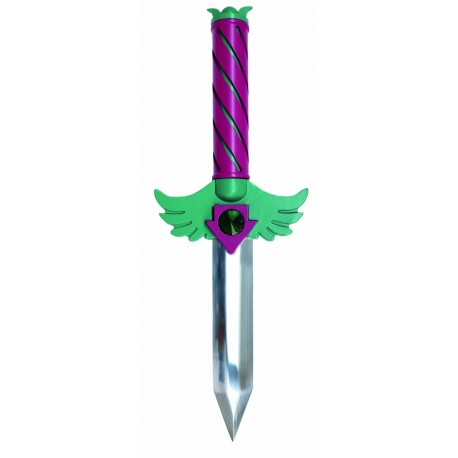 Réplique poignard Squid Game avec poignée violette et garde verte