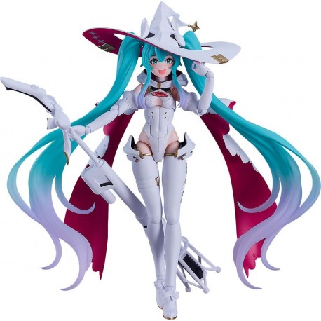 Figure articulée de Racing Miku 2024 avec plusieurs accessoires