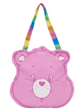 Bolsa rosa Cheer Bear de Care Bears con asas arcoíris