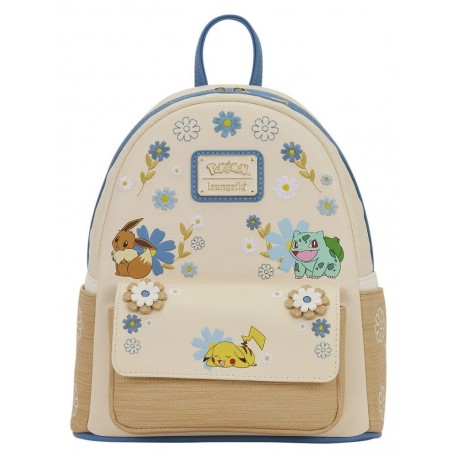 Sac à dos mini floral Pokémon avec personnages et poches latérales