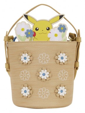 Sac bandoulière Pikachu fleuri en cuir PU par Loungefly