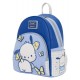 Mochila azul Pochacco Sanrio con diseño de mariposas