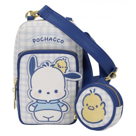 Bandolera Sanrio Loungefly Pochacco de cuero sintético con diseño de Pochacco