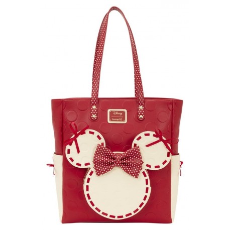 Sac rouge Disney Minnie Mouse avec pois par Loungefly
