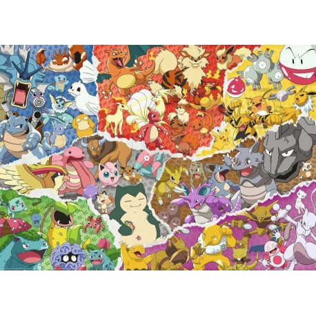 Puzzle de Pokémon de 1000 piezas con personajes icónicos