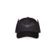 Gorra negra ajustable con orejas y logo Batman