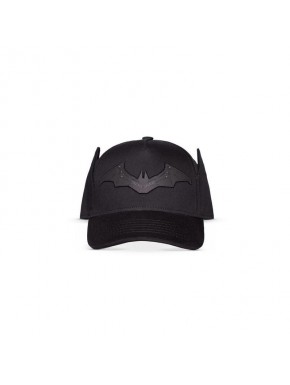 Gorra negra ajustable con orejas y logo Batman