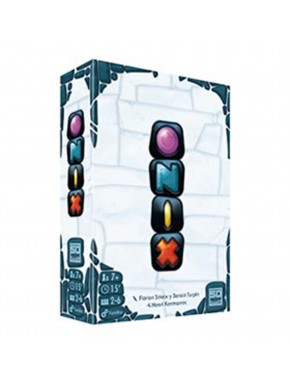 Caja del juego de mesa Onix y cartas de gemas.