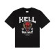 Camiseta negra Stranger Things Hell Can Wait con demonio