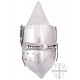 Casco medieval Klappvisor Bascinet de acero con visera