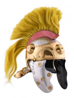 Casco romano Witcham Gravel con crista amarilla