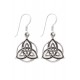 Boucles d'oreilles en argent avec triquetra celtique