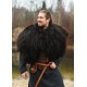 Capa de Pele Preta Berserker, Acessório Viking