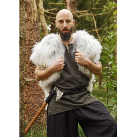 Capa de pele de ombro Berserker branca manchada