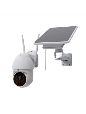 Caméra IP motorisée solaire avec panneau et batterie lithium