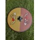Bouclier rond viking avec motif de cheval nordique
