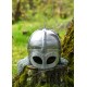 Casque viking Gjermundbu en acier avec aventail en mailles