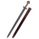 Épée viking de Dybäck avec gravures et fourreau en cuir
