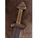 Épée viking de Dybäck avec gravures et fourreau en cuir