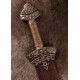 Épée viking de Dybäck avec gravures et fourreau en cuir