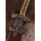 Épée viking de Dybäck avec gravures et fourreau en cuir