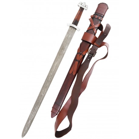 Espada Viking Godfred com bainha de couro