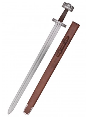 Espada vikinga de Hedmark con vaina de cuero