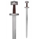 Espada vikinga de Hedmark con vaina de cuero