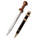 Espada Gladius Romana com cabo de madeira e bainha de couro