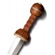 Espada Gladius Romana com cabo de madeira e bainha de couro