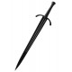 Épée noire Honshu Midnight Forge à une main avec fourreau