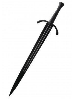 Épée noire Honshu Midnight Forge à une main avec fourreau
