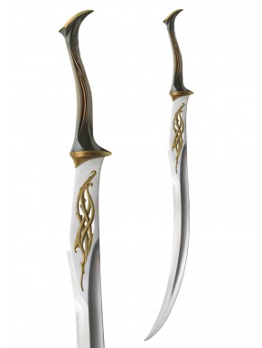 Espada de infantaria de Mirkwood de O Hobbit com detalhes élficos