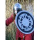 Escudo redondo vikingo de madera con acero 54.5 cm