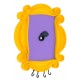 Colgador de llaves Friends con diseño de marco amarillo