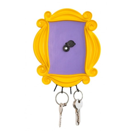 Colgador de llaves Friends con diseño de marco amarillo