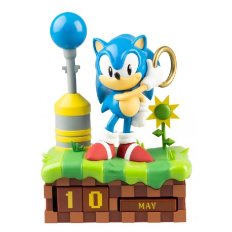 Calendario 3D de Sonic con bloques intercambiables de fecha.