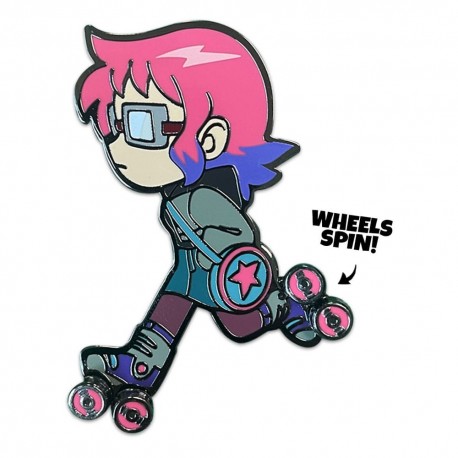 Chapa metalica Ramona Flowers patinando Scott Pilgrim