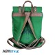 Sac à dos vert avec détails en cuir de The Legend of Zelda