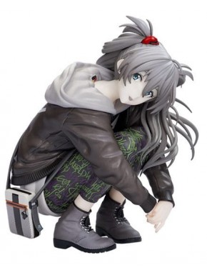 Statue PVC de Shikinami Asuka Langley d'Evangelion accroupie