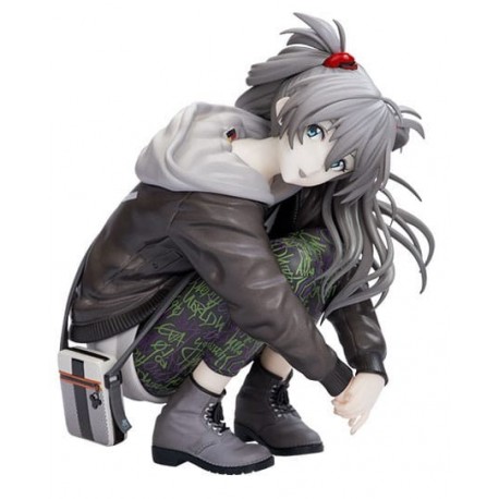 Statue PVC de Shikinami Asuka Langley d'Evangelion accroupie