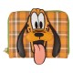 Carteira Disney Loungefly Pluto com estampado xadrez.