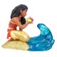 Figura de Moana con ola de resina de Enesco