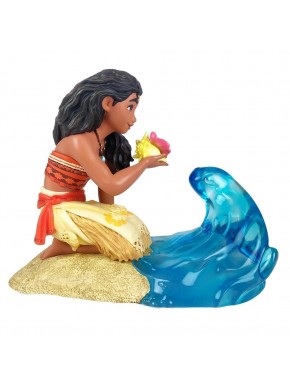 Figura de Moana com onda de resina da Enesco